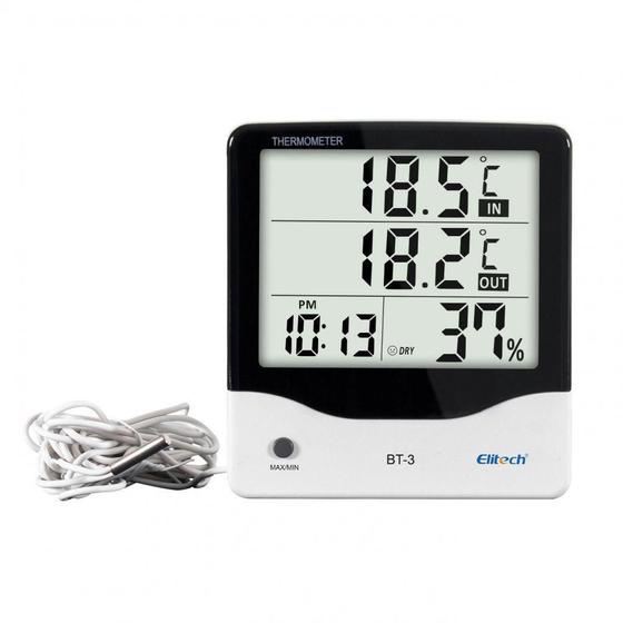 Termohigrômetro Digital Temperatura E Umidade Elitech Bt3 Termômetro