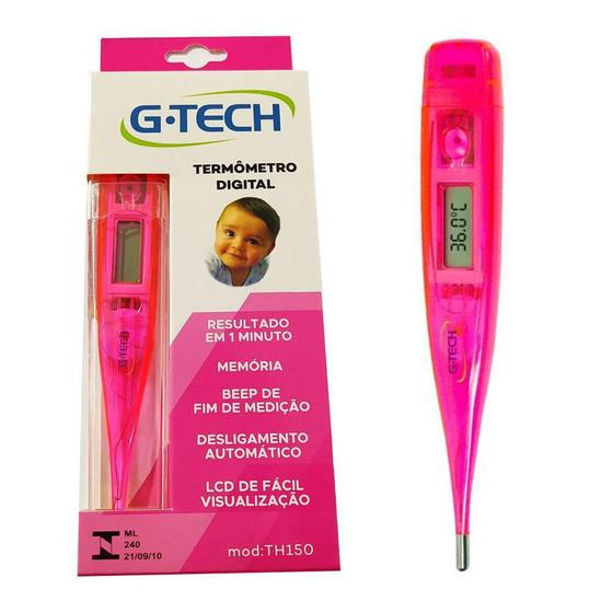 Termometro clinico digital g-tech modelo th 150 rosa c/ selo - GTECH ...