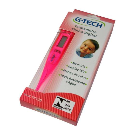 Imagem de Termômetro Clínico Digital G-Tech Rosa - Gtech