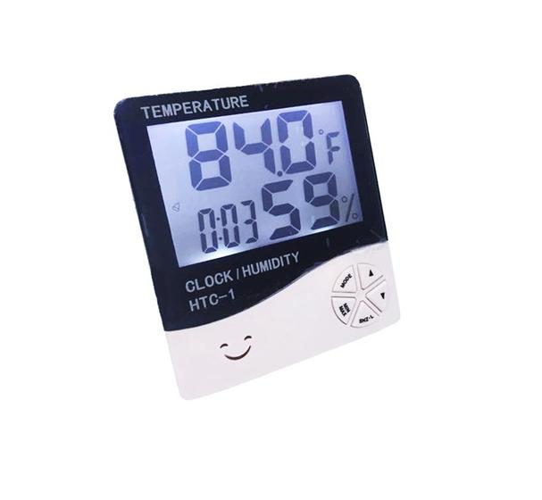 Imagem de Termômetro Com Higrômetro E Relogio Temperatura Umidade Hora