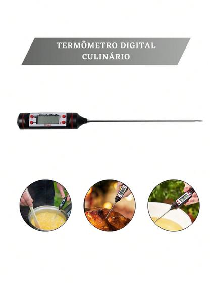 Termometro Culinário Digital Para Cozinha Cozimento de Alimentos Confeitaria Espeto para Medir Menor preço em Termometro Culinário Digital Para Cozinha Cozimento de Alimentos Confeitaria Espeto para Medir
