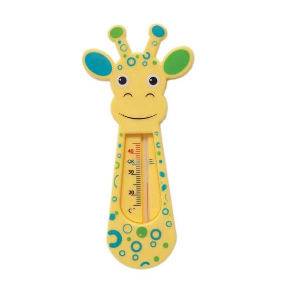 Imagem de Termômetro de Banho Banheira Girafinha Azul Temperatura Ideal Bebê Buba