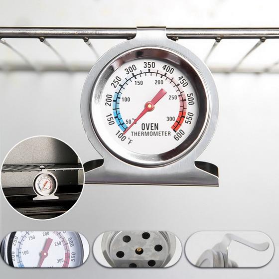 Imagem de Termômetro de Forno Analógico 300 Alta Qualidade Inox Com Base