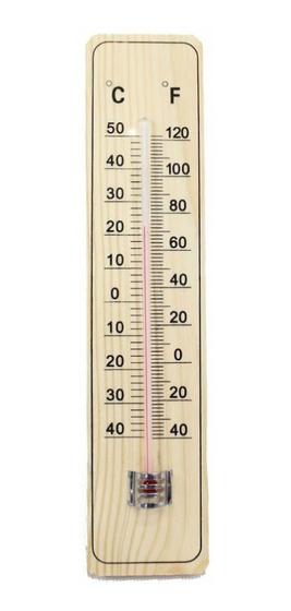 Imagem de Termômetro De Madeira Para Ambientes Internos E Externos