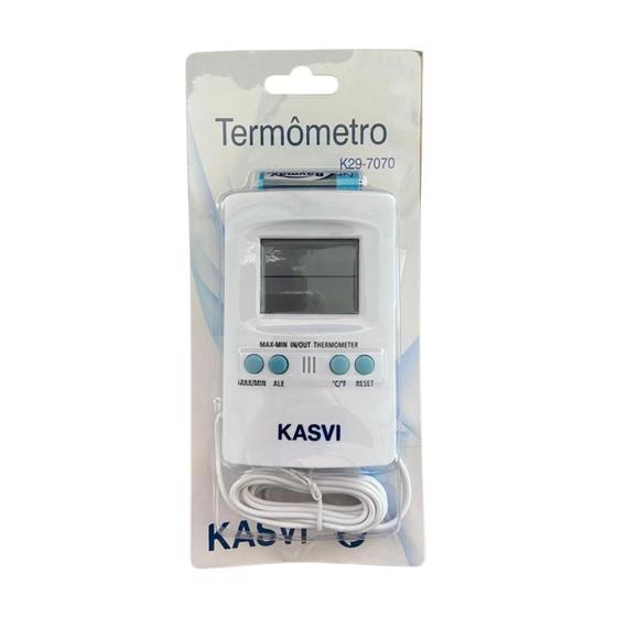 Termometro De Temperatura Maxima E Minima In/Out. K29-7070 (Kasvi) Menor preço em Termometro De Temperatura Maxima E Minima In/Out. K29-7070 (Kasvi)