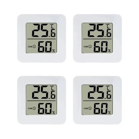 Imagem de Termômetro Digital Interno E Externo, Higrômetro, 4 Unidades, Monitor LCD Para Temperatura E Umidade
