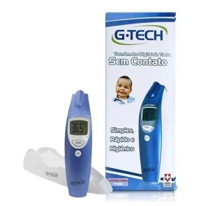 Imagem de Termômetro Digital Sem Contato G-Tech Azul e Branco THGTSC1