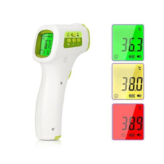 Imagem de Termômetro Sensor Infravermelho Digital de Testa Medição de Temperatura + FDA + Temperatura Objeto