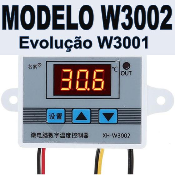 Imagem de Termostato Controlador Temperatura Digital Bivolt 110/220v XH-W3002 Geladeira Freezer Chocadeira
