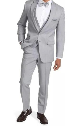 Palitor Terno Microfibra Slim Masculino Social Cinza Claro - Paleto+Calça Terra ...