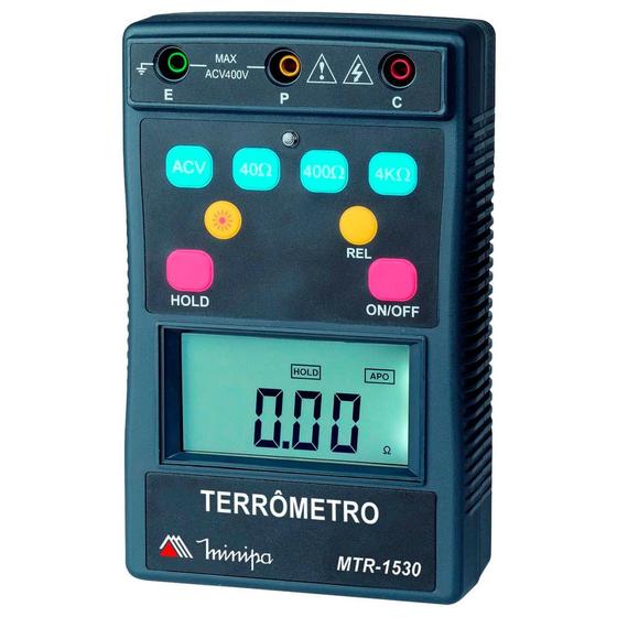 Imagem de Terrômetro Digital Portátil MINIPA MTR-1530 CAT IV 400V