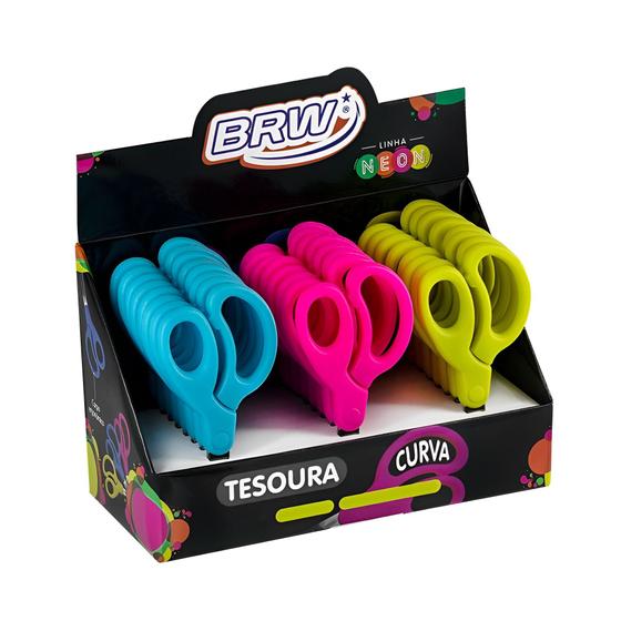 Imagem de Tesoura Brw Neon Cores Aleatorias 13cm