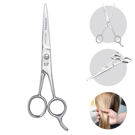 Imagem de Tesoura Cabeleireiro Profissional Start class. Fio Laser 5.5"  Barbeiro Corte De Cabelo Dompel