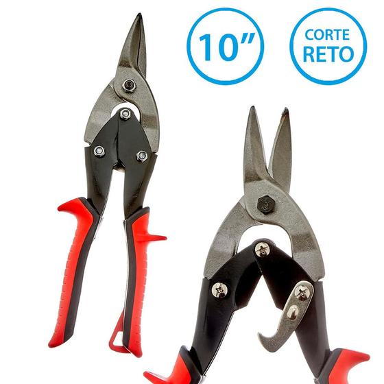 Tesoura Corta Chapa de 10 Polegadas Tipo Funileiro Corte Reto 250mm ...