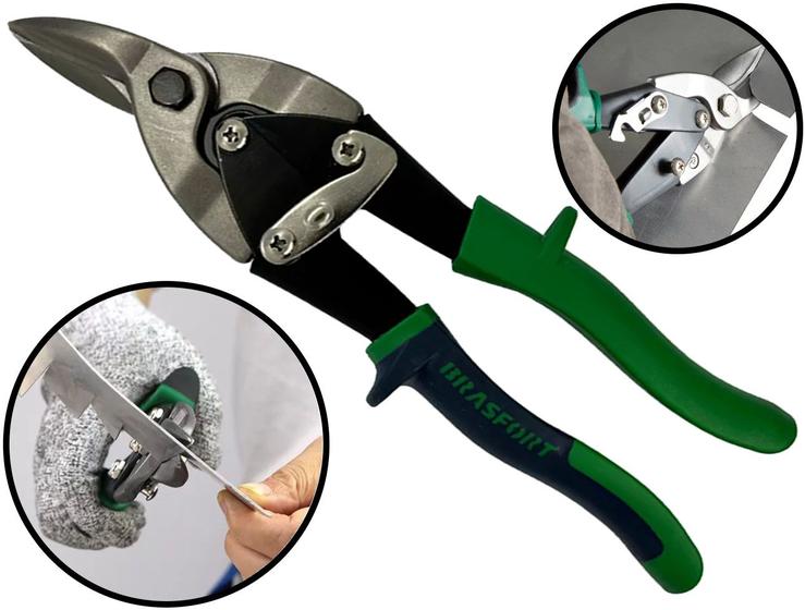 Imagem de Tesoura De Corte Funileiro Direito Tipo Aviação 10 Polegadas Para Corte Em Chapas De Até 1mm