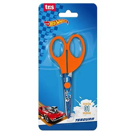 Imagem de Tesoura escolar 13cm s/ponta hotwheel bl