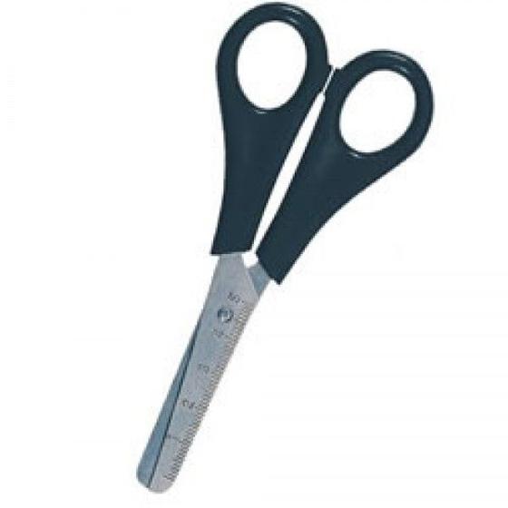 Imagem de Tesoura Escolar Sem Ponta 13cm Preta Inox Leo e Leo