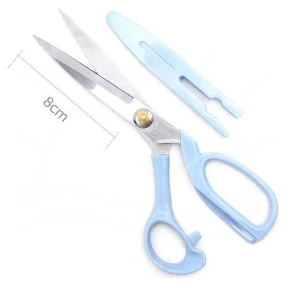 Imagem de Tesoura Lanmax com Protetor 20cm - Azul
