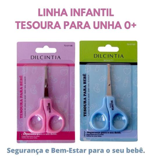 Imagem de Tesoura P Unha Linha Infantil Bebe 0+meses Ponta Arredondada