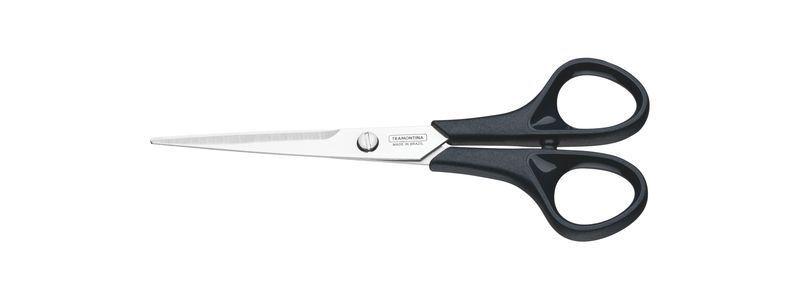 Imagem de Tesoura para cabelo supercort com lamina em aco inox e cabo de polipropileno onix 6 tramontina
