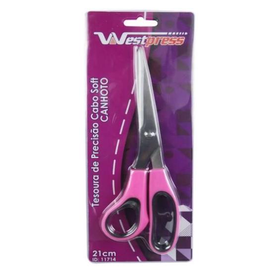 Imagem de Tesoura Para Canhoto 21 cm Com Cabo Soft Esquerdo 11714