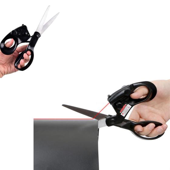 Imagem de Tesoura Para Cortes Mais Preciso Com Mira A Laser 21 Cm