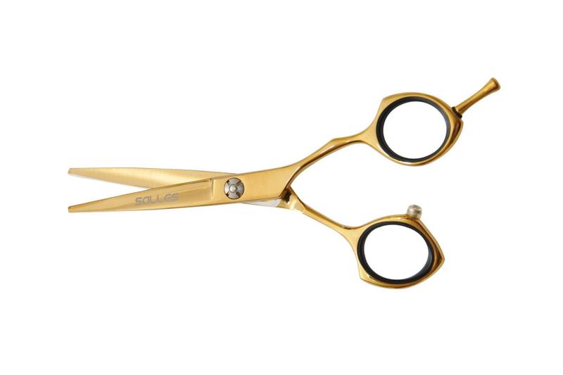 Imagem de Tesoura Profissional Corte Fio Navalha 5.5 Polegadas Dourado