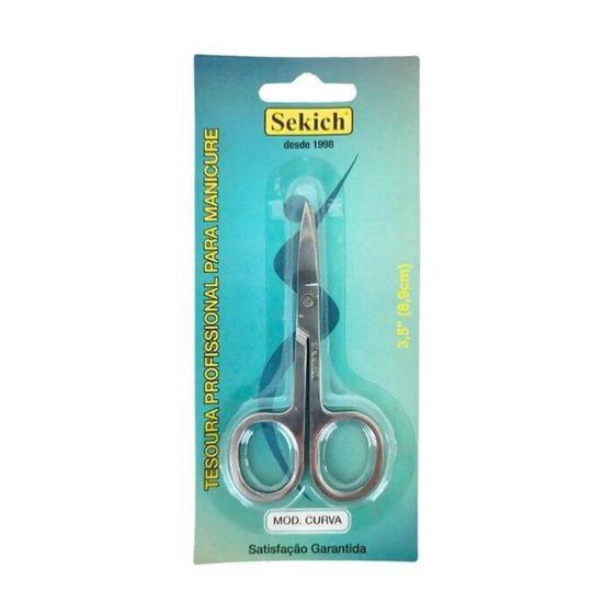 Imagem de Tesoura Profissional P/ Manicure Sekich Curva 3,5"