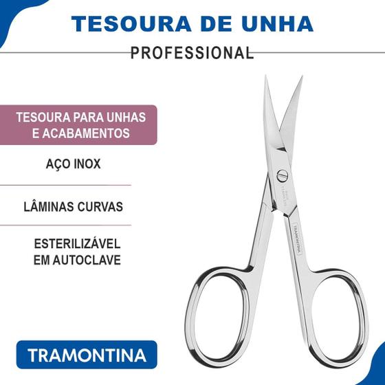 Tesourinha de Aço Inox para Unhas e Acabamentos, Tesoura de Unhas com ...