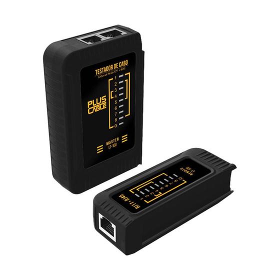 Imagem de Testador de Cabo de Rede Plus Cable LT-100BK Plug and Play Compatível RJ11/RJ45