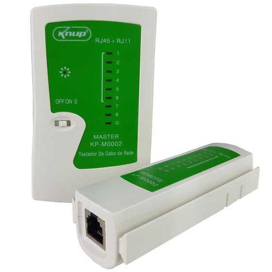 Testador de Cabo de Rede RJ45 E Rj11 KP-M0002 Menor preço em Testador de Cabo de Rede RJ45 E Rj11 KP-M0002