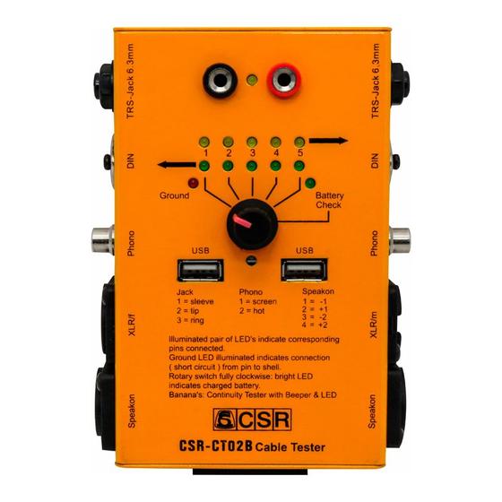 Imagem de Testador De Cabos De Áudio E Usb Csr Connectest Ct02b Com Nota Fiscal