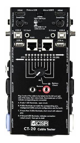 Imagem de Testador De Cabos De Áudio Usb Hdmi Ct20 Csr Profissional Nf