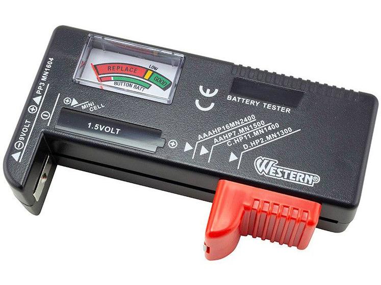 Testador de Pilha e Bateria Western Menor preço em Testador de Pilha e Bateria Western