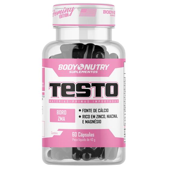 Imagem de Testo Feminy Body Nutry 60 Cápsulas - Suplemento com ZMA, Cálcio, Magnésio, Zinco e Vitaminas Essenciais