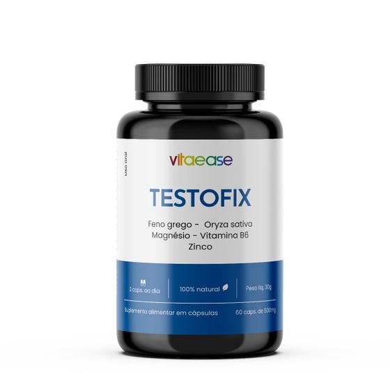 Imagem de Testofix Suplemento Alimentar 60 Cápsulas 500mg - vitaease