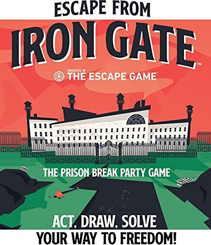 Imagem de The Escape Game: Escape from Iron Gate - The Puzzle Completing, Drawing, Acting and Trading Prison Break Party Game by Pressman, Multi Color
