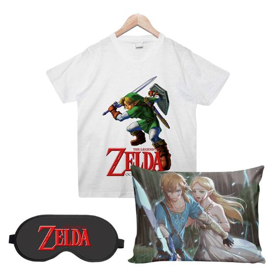 Imagem de The Legend Of Zelda Camisa, Almofada e Máscara de dormir