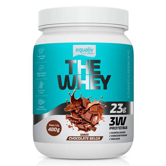 Imagem de The Whey Equaliv Sabor Chocolate Belga com 23g de Proteína 480g