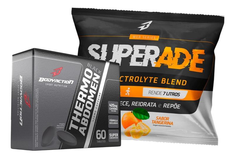 Imagem de Thermo Abdomen Black 60 Comp + Isotônico Endurance Superade 500g Bodyaction