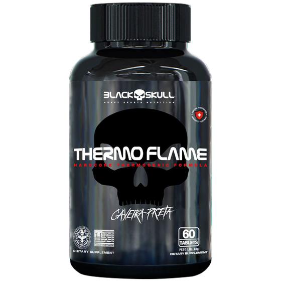 Imagem de Thermo Flame 360mg de Cafeína Pote com 60 Tabletes - Black Skull