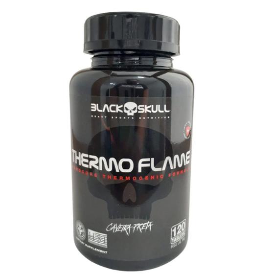 Imagem de Thermo Flame Hardcore Termogênico 120 Tablets Black Skull