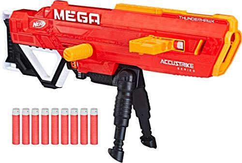 Imagem de Thunderhawk Nerf AccuStrike Mega Toy Blaster - Nerf Blaster mais longo - 10 AccuStrike Nerf Mega Dardos Oficiais, 10-Dart Clip, Bipod