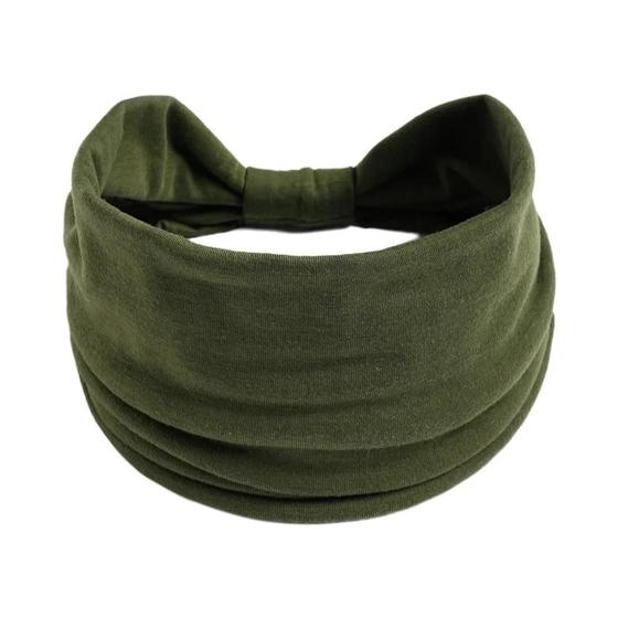 Imagem de Tiara Boho Feminina com Nó Vintage - Turbante de Algodão Elástico