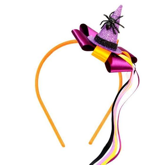 Imagem de Tiara Chapeu Bruxa com Aranha - Halloween -