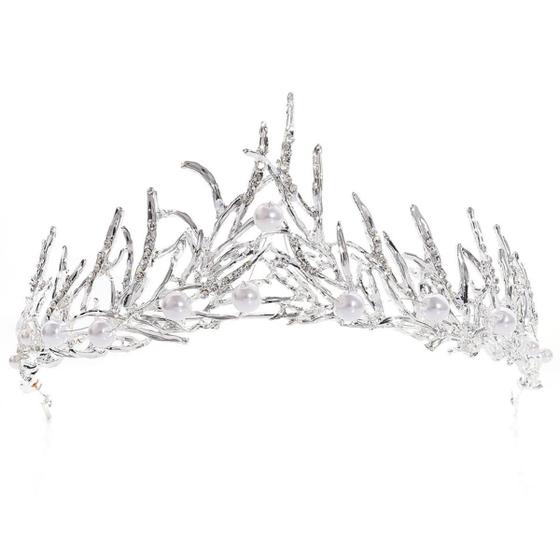 Imagem de Tiara Coroa Cabelo Princesa Gelo Noiva Debutante Festa Luxo