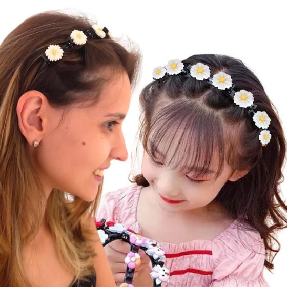 Imagem de Tiara de Flor Margarida Penteado super estiloso adulto ou infantil