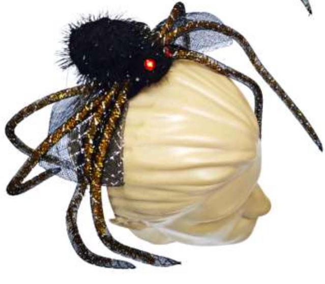 Imagem de Tiara de halloween com véu e aranha com patas