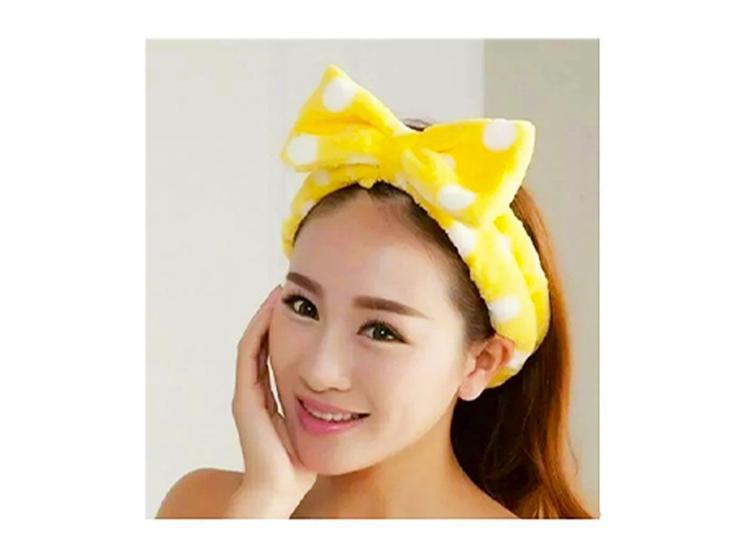 Tiara Faixa Laço De Cabelo Para Limpeza e Maquiagem Fofinha AYLA SIZE