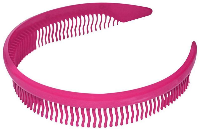 Tiara Plástica Dentes Grandes Para Cabelos TA09L Com 01 Ou 12 Unidades